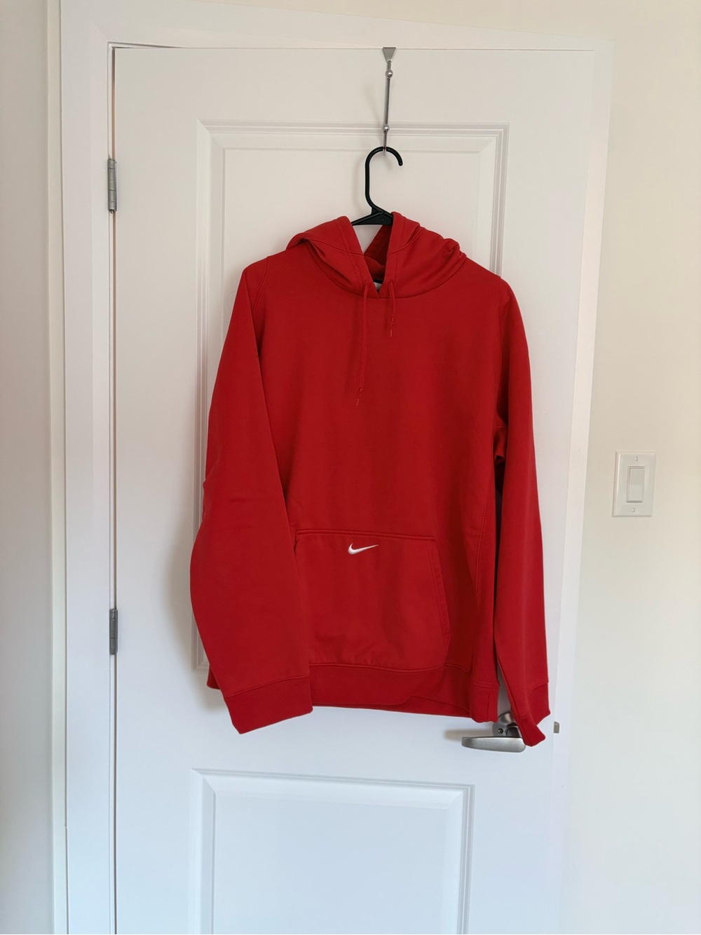 Nike Red Pullover Hoodie with Swoosh